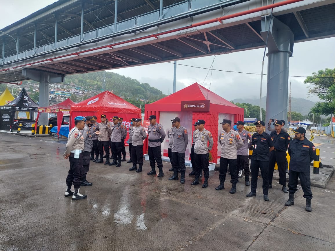 Senkom Mitra Polri Kota Cilegon Mengikuti Apel pagi bersama KSKP Pelabuhan Merak